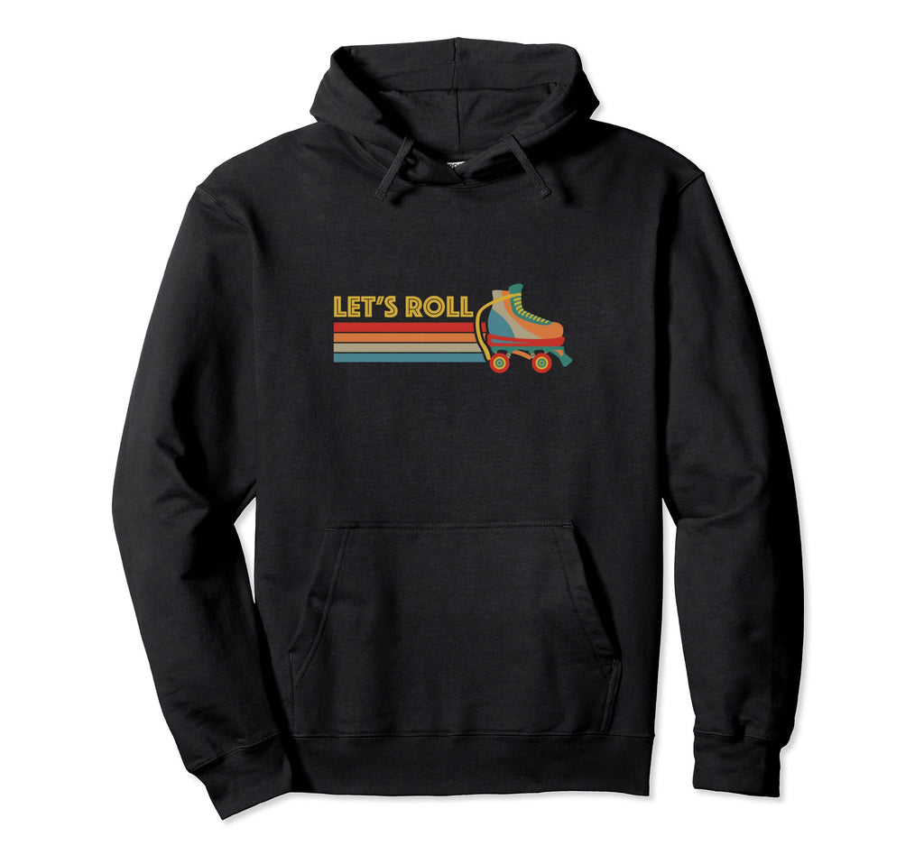 Lets Roll Roller Skates Ring Old Hoodie - Aesthetic Graphic Men Women - T-Shirt, Sweatshirt, Hoodie