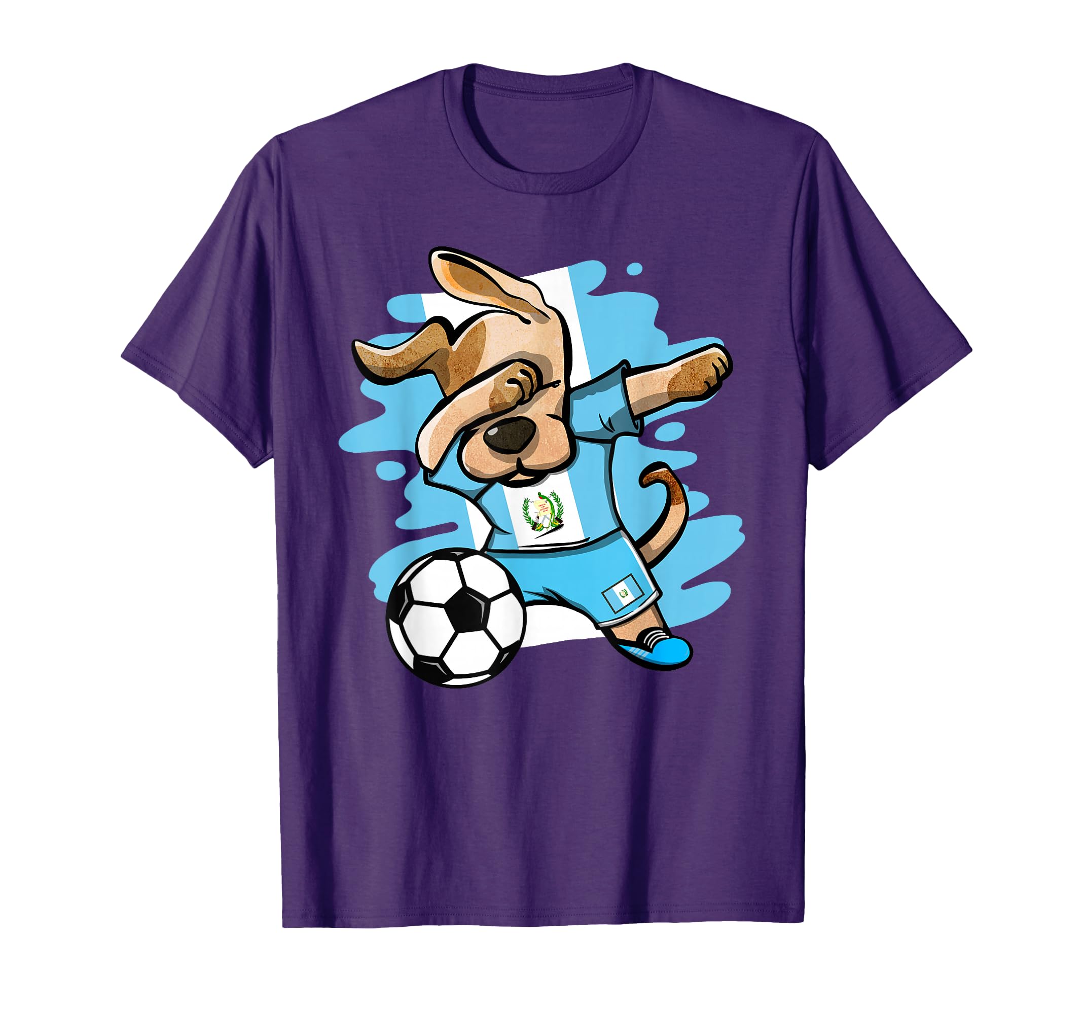 Dabbing Dog Guatemala Soccer Fans T-Shirt - Graphic Print Unisex - T-Shirt, Sweatshirt, Hoodie