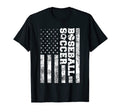 American Distressed Flag Funny Soccer T-Shirt - Graphic Print Unisex - T-Shirt, Sweatshirt, Hoodie
