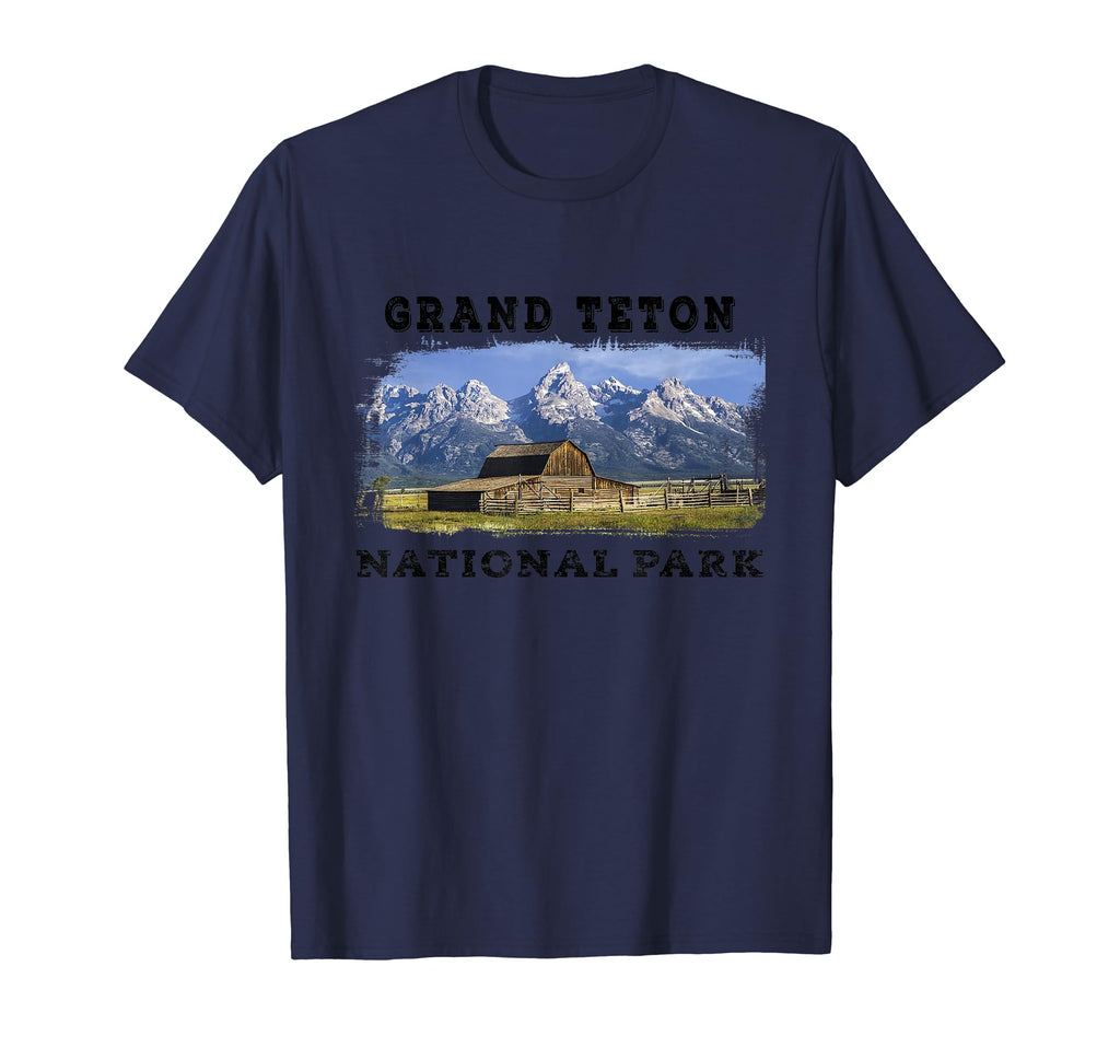 Grunge Grand Teton National Park T-Shirt - Custom Art Print Men Women - T-Shirt, Sweatshirt, Hoodie