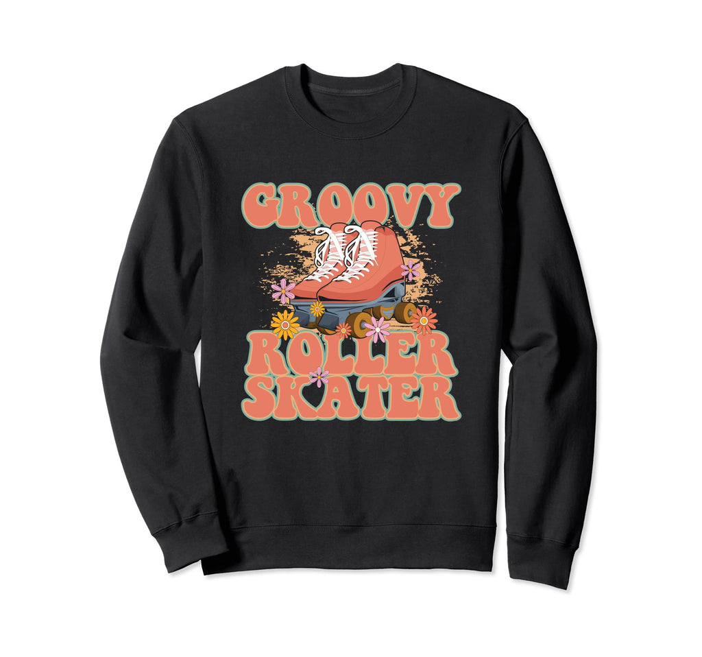 Groovy Roller Skates Skater Sweatshirt - Casual Everyday Wear for Adults - T-Shirt, Sweatshirt, Hoodie