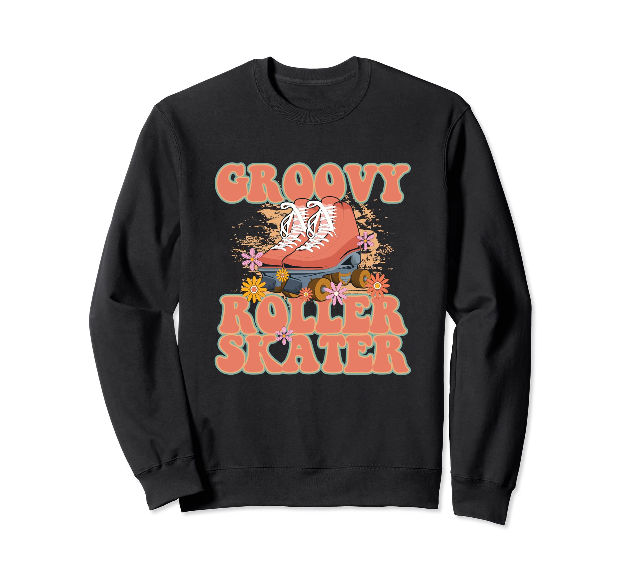 Groovy Roller Skates Skater Sweatshirt - Casual Everyday Wear for Adults - T-Shirt, Sweatshirt, Hoodie