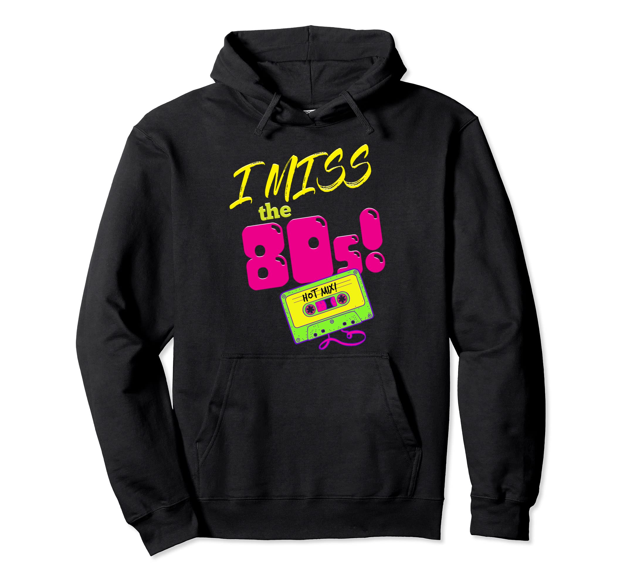 I Miss 80S Music Eighties Cassette Tape Hoodie - Aesthetic Graphic Unisex - T-Shirt, Sweatshirt, Hoodie