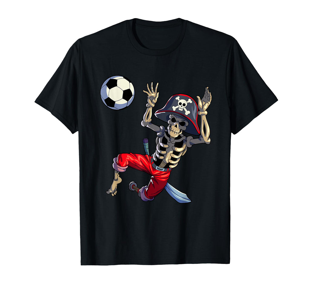 Soccer Skeleton Halloween Soccer T-Shirt - Fun Novelty Design Men Women - T-Shirt, Sweatshirt, Hoodie