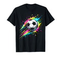 Colorful Soccer Ball Paint Splash Sports T-Shirt - Custom Art Print Unisex - T-Shirt, Sweatshirt, Hoodie