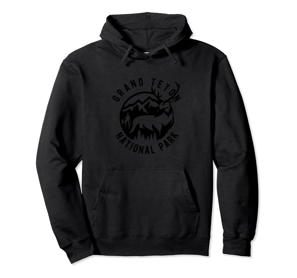 Elk Grand Teton National Park Souvenir Hoodie - Aesthetic Graphic Men Women - T-Shirt, Sweatshirt, Hoodie