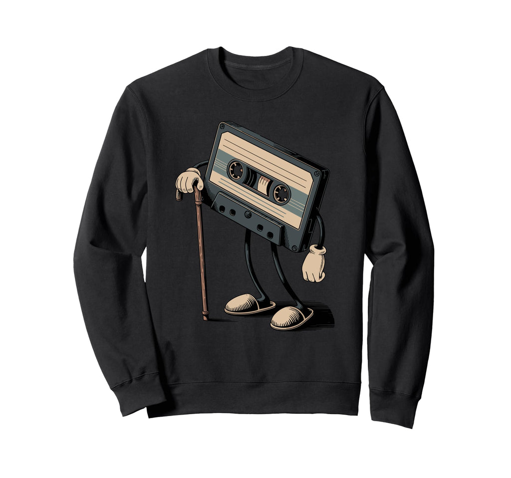 Old Cassette Player Music Tape Sweatshirt - Trendy Graphic for Adults - T-Shirt, Sweatshirt, Hoodie