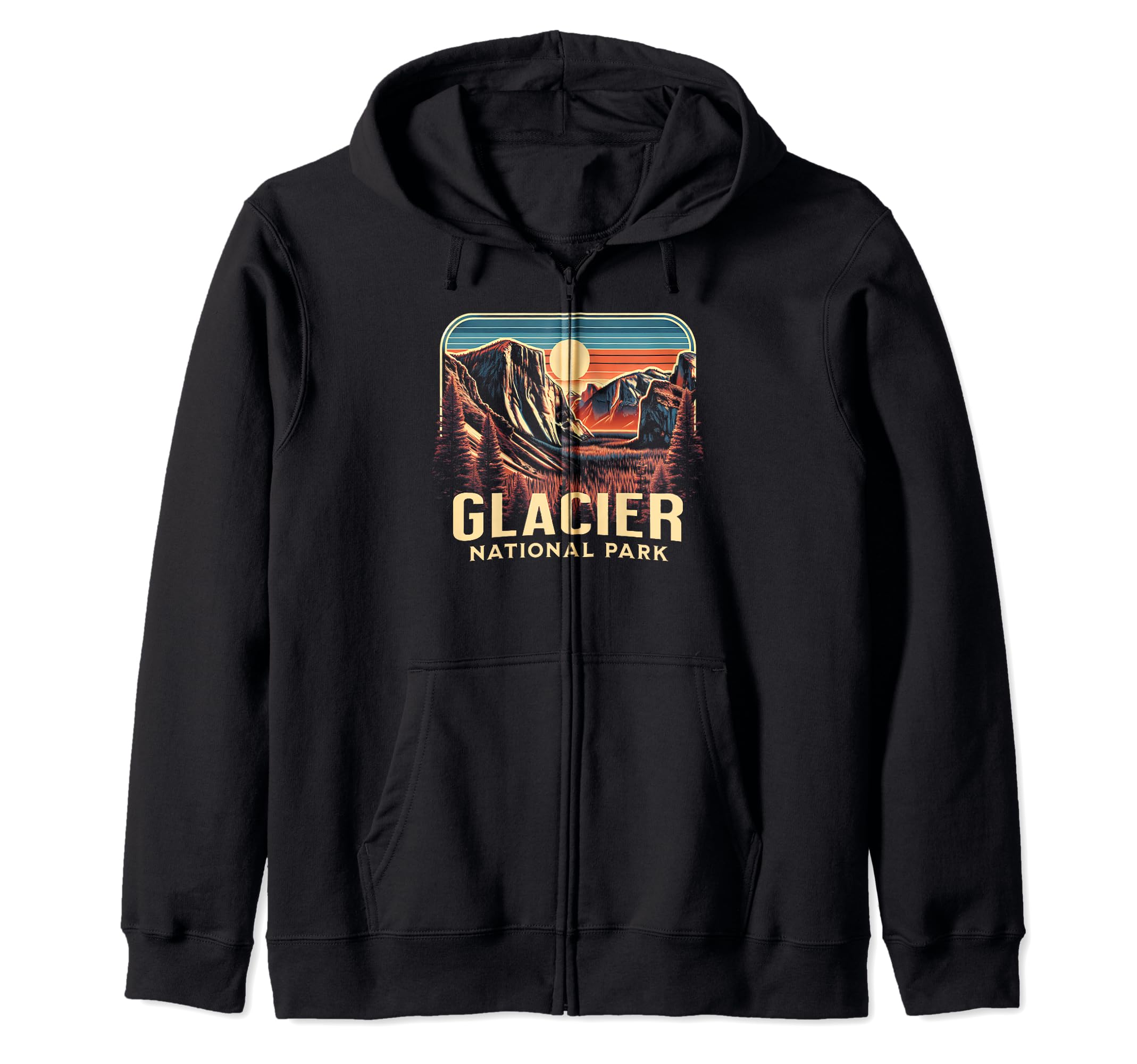 Glacier National Park Montana Usa Hoodie - Streetwear Style for Adults - T-Shirt, Sweatshirt, Hoodie