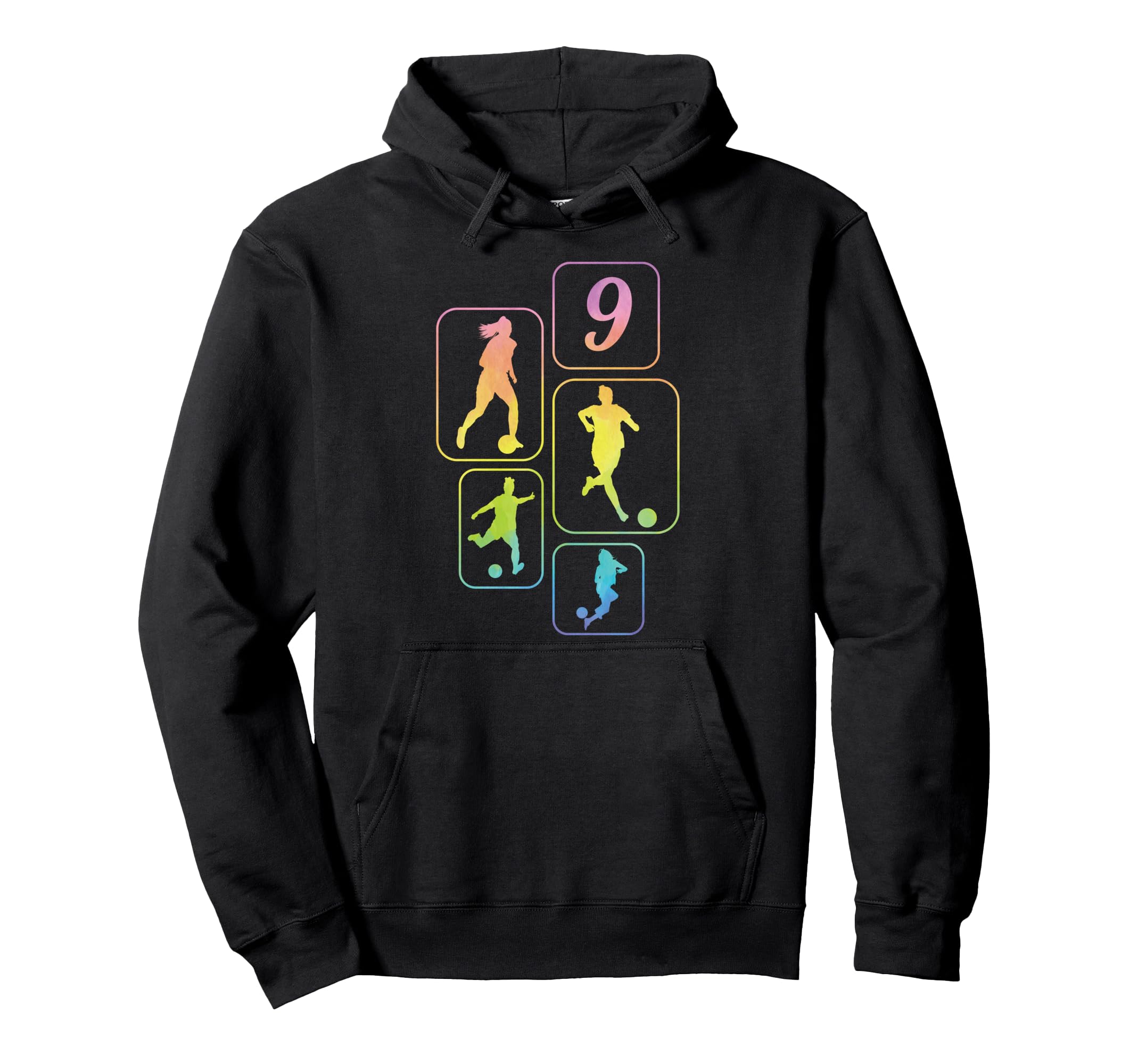 9Th Birthday Soccer Player Football 9 Hoodie - Fun Novelty Design Unisex - T-Shirt, Sweatshirt, Hoodie