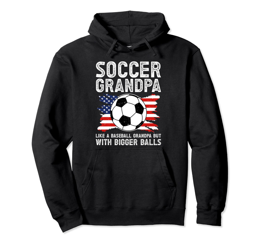 Soccer Grandpa Funny Grandfather Soccer Hoodie - Minimalist Print Unisex - T-Shirt, Sweatshirt, Hoodie