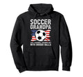 Soccer Grandpa Funny Grandfather Soccer Hoodie - Minimalist Print Unisex - T-Shirt, Sweatshirt, Hoodie