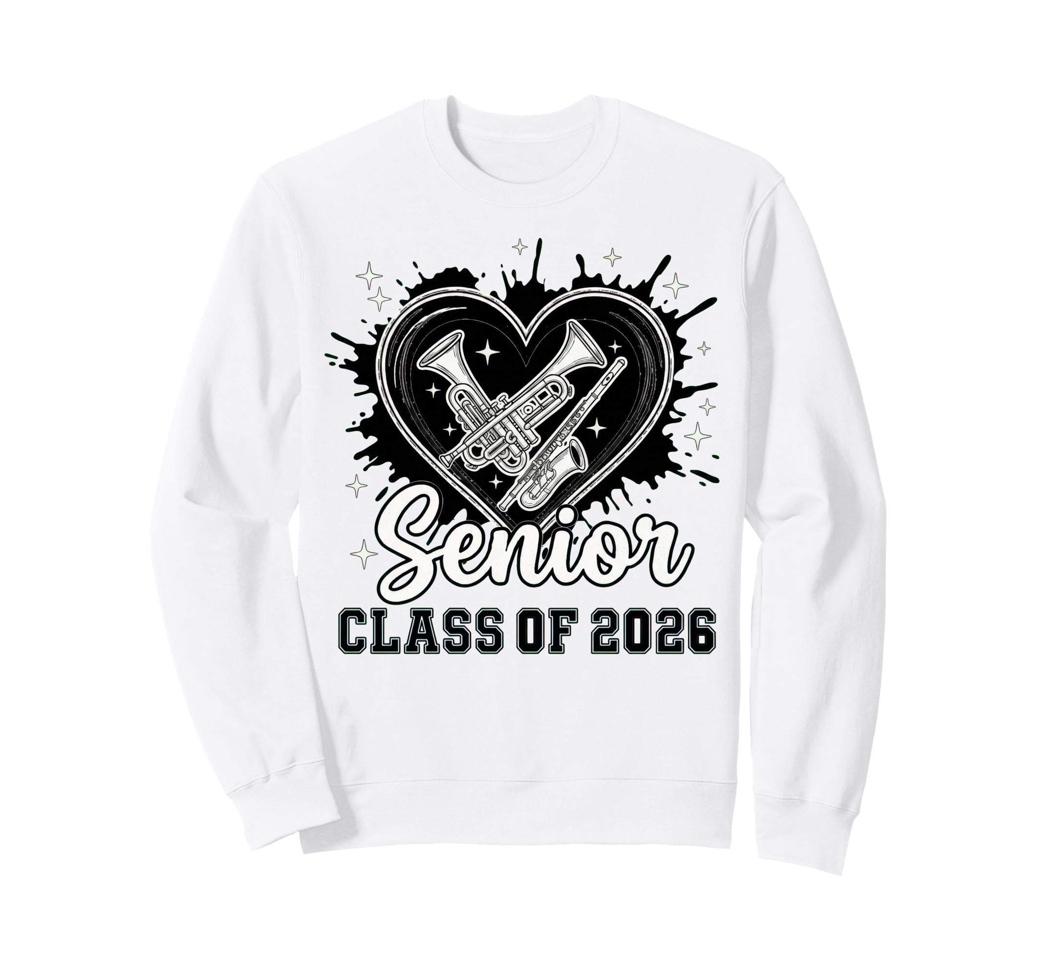 Senior Class 2026 Concert Band Sweatshirt - Aesthetic Graphic for Adults - T-Shirt, Sweatshirt, Hoodie