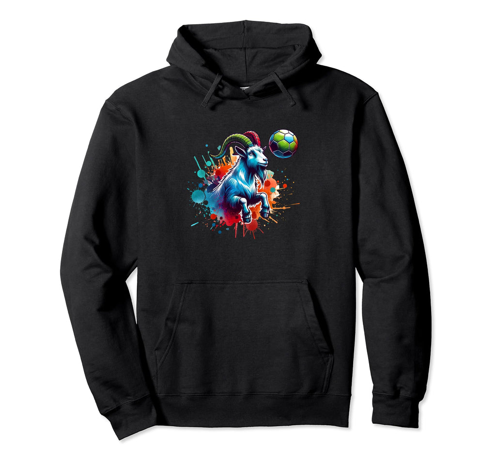 Goat Soccer Champion Player Ball Team Hoodie - Trendy Graphic for Adults - T-Shirt, Sweatshirt, Hoodie