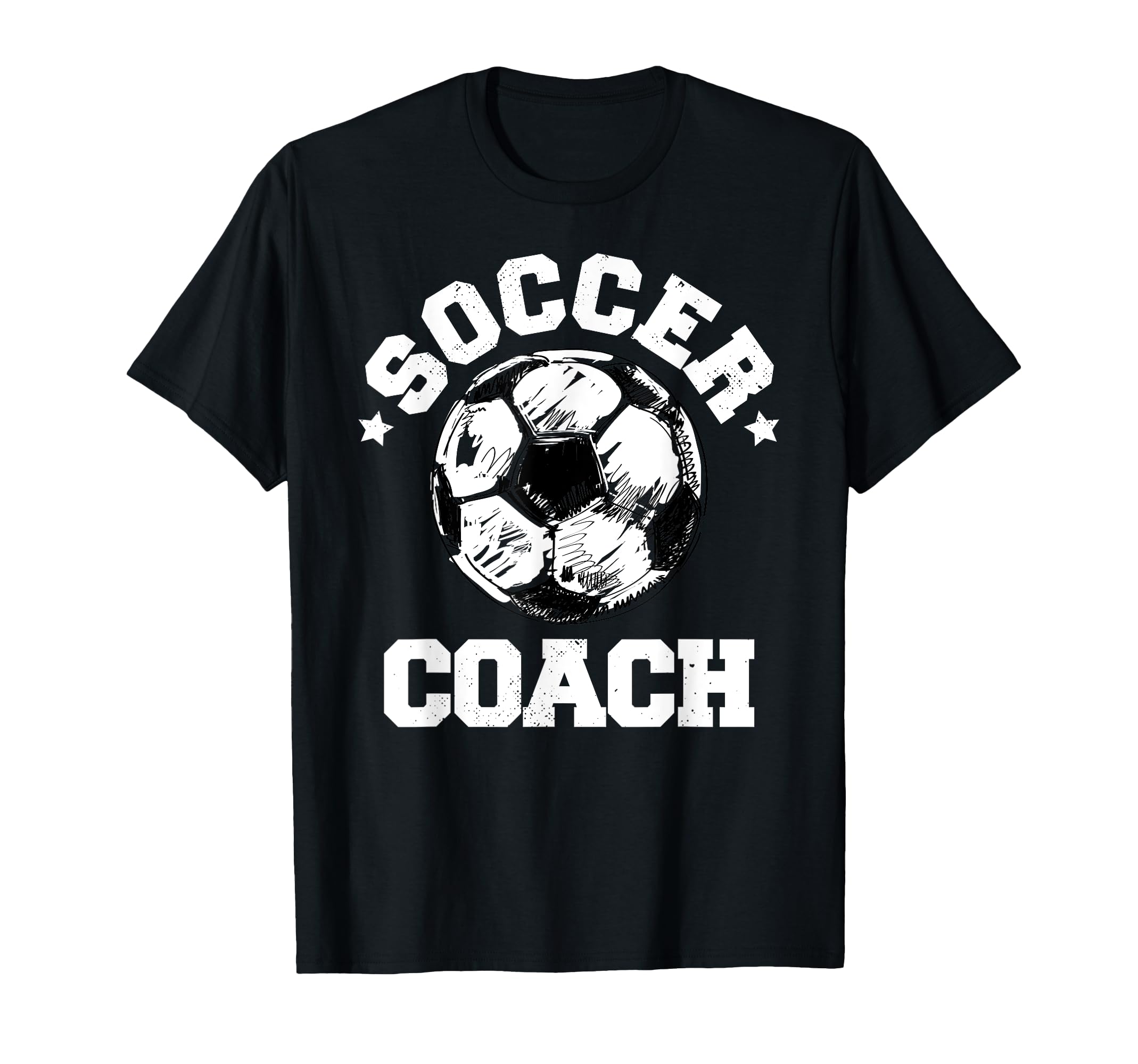 Soccer Coach Soccer Ball Distressed T-Shirt - Aesthetic Graphic Unisex - T-Shirt, Sweatshirt, Hoodie
