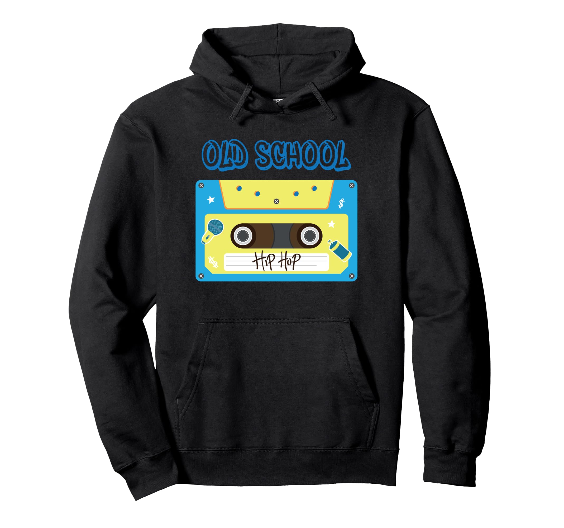Old School Hip Hop Cassette Tape Nostalgia Hoodie - Graphic Print Unisex - T-Shirt, Sweatshirt, Hoodie