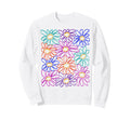 Colorful Flower Pattern Vibrant Floral Sweatshirt - Trendy Graphic Unisex - T-Shirt, Sweatshirt, Hoodie