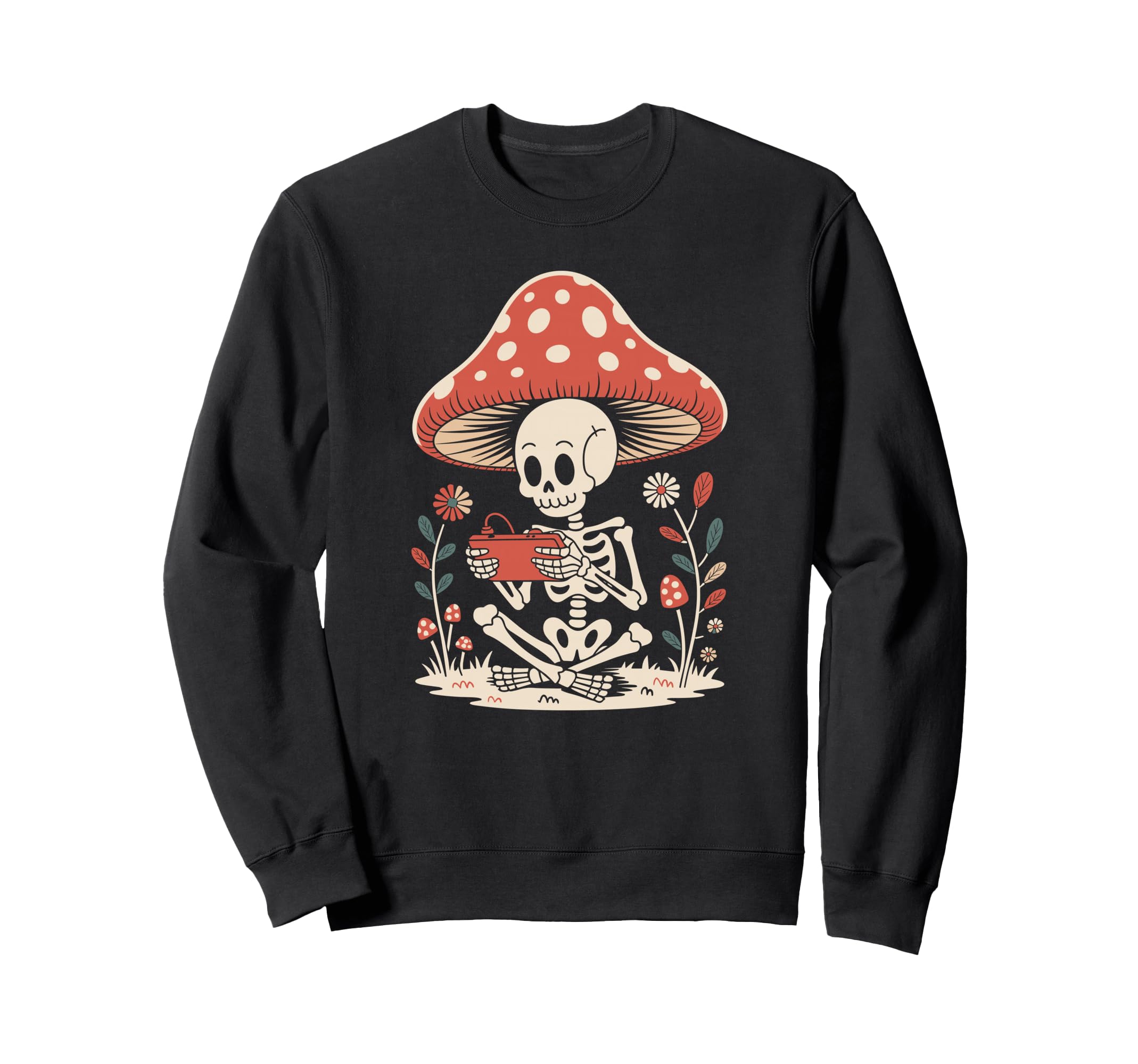 Goblincore Nature Skeleton Gaming Sweatshirt - Minimalist Print Unisex - T-Shirt, Sweatshirt, Hoodie