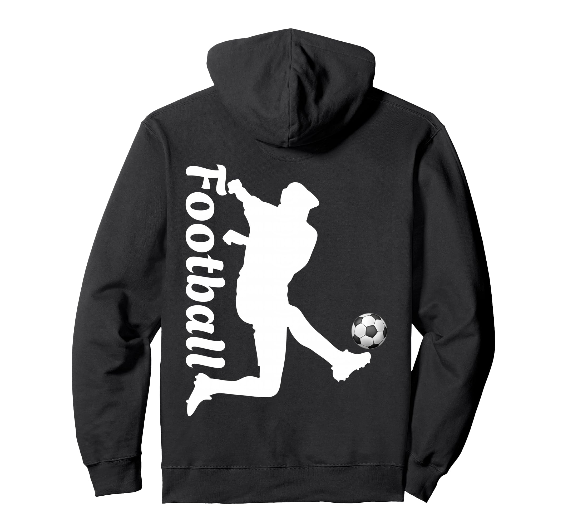 Football Soccer Player Kick Action Art Hoodie - Graphic Print for Adults - T-Shirt, Sweatshirt, Hoodie