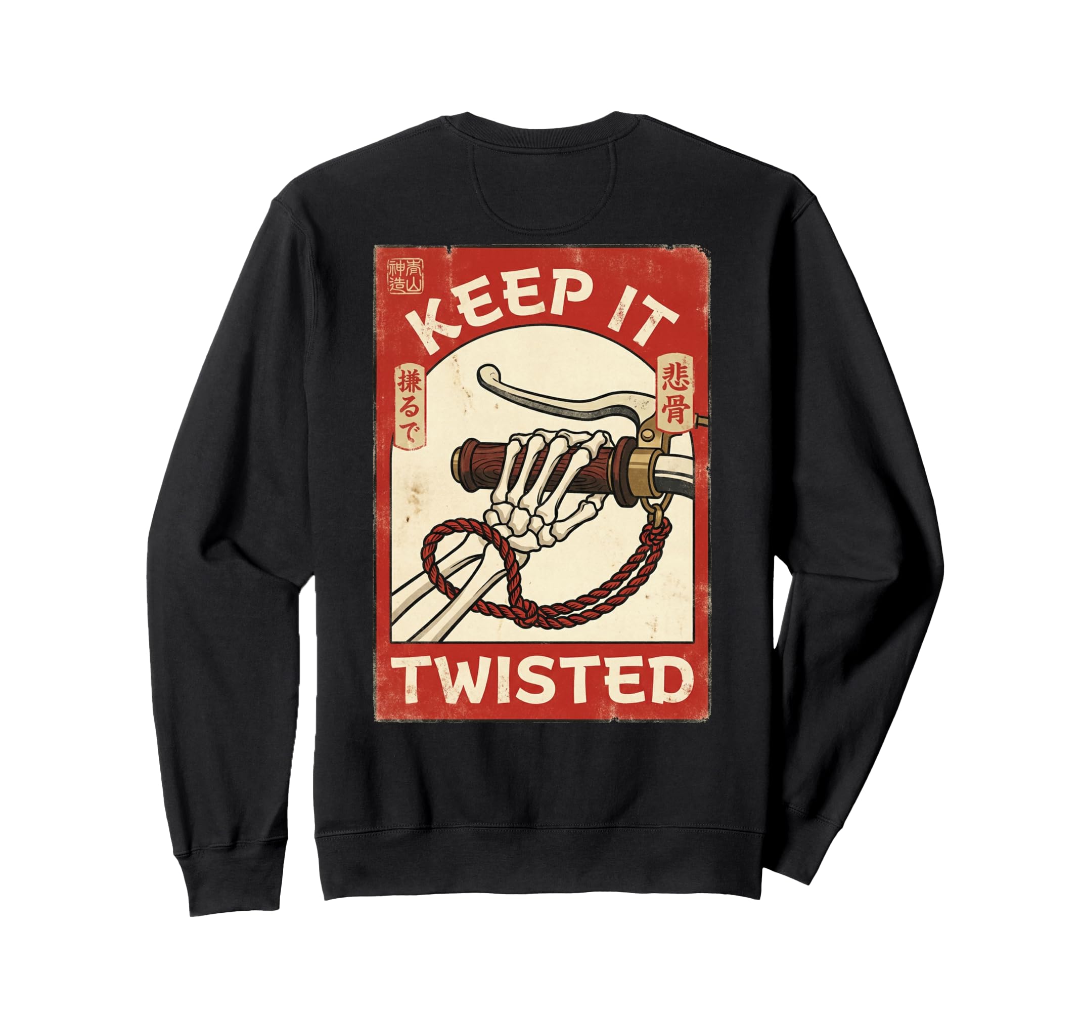 Japanese Motorcycle Garage Sweatshirt - Casual Everyday Wear Men Women - T-Shirt, Sweatshirt, Hoodie