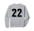 Number 22 Backside 80S 90S Team Sweatshirt - Custom Art Print Men Women - T-Shirt, Sweatshirt, Hoodie