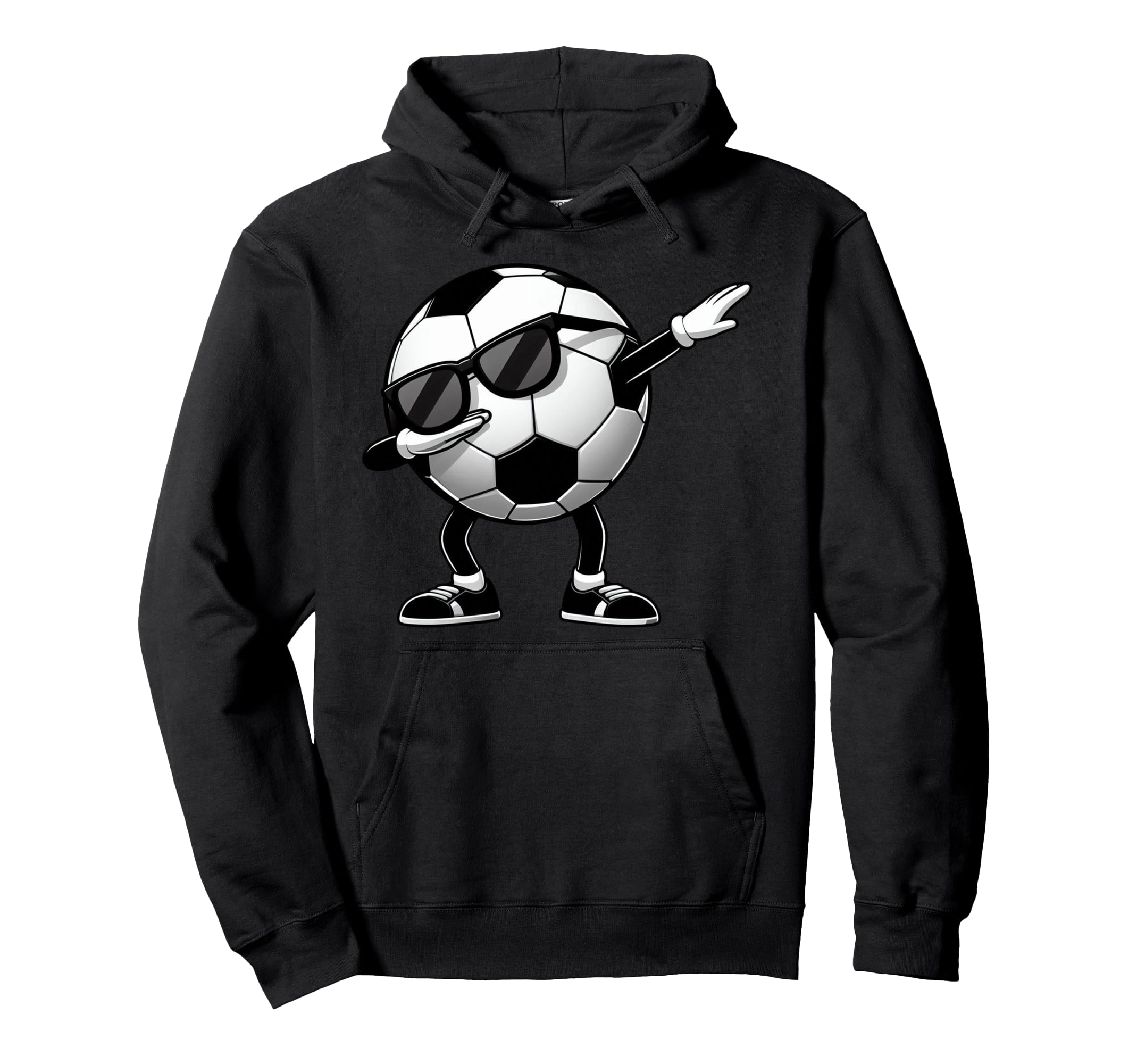 Dabbing Soccer Ball Soccer Sports Hoodie - Casual Everyday Wear Men Women - T-Shirt, Sweatshirt, Hoodie