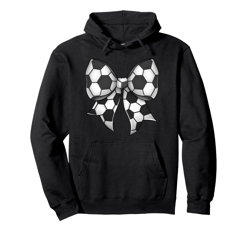 Soccer Sports Coquette Bow Hoodie - Custom Art Print for Adults - T-Shirt, Sweatshirt, Hoodie