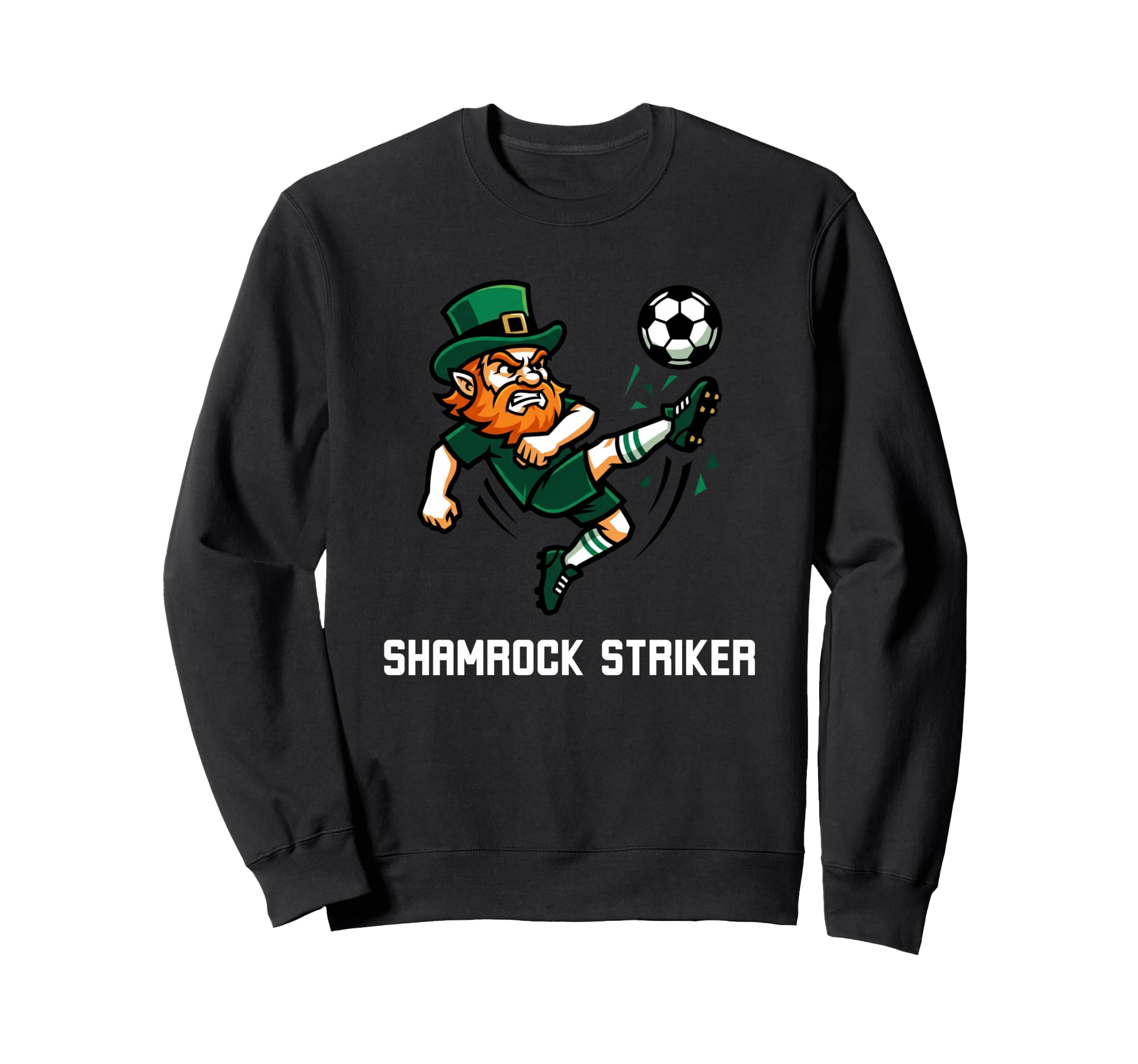 Shamrock Striker Leprechaun Sweatshirt - Casual Everyday Wear for Adults - T-Shirt, Sweatshirt, Hoodie