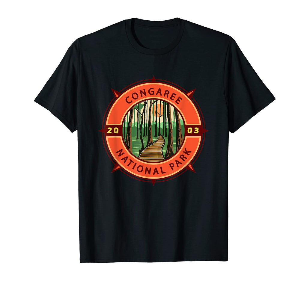 Congaree National Park Compass Emblem T-Shirt - Aesthetic Graphic Unisex - T-Shirt, Sweatshirt, Hoodie