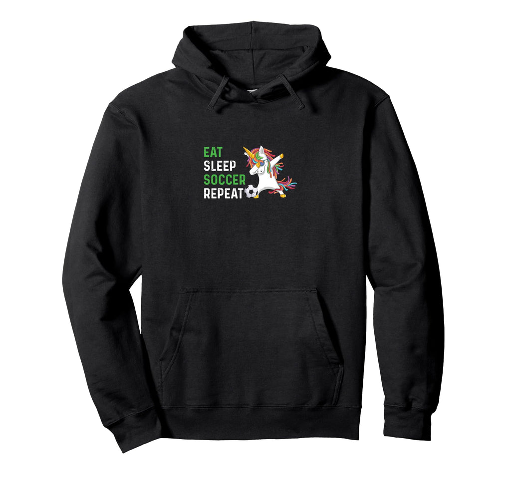 Funny Eat Sleep Soccer Repeat Hoodie - Aesthetic Graphic Unisex - T-Shirt, Sweatshirt, Hoodie