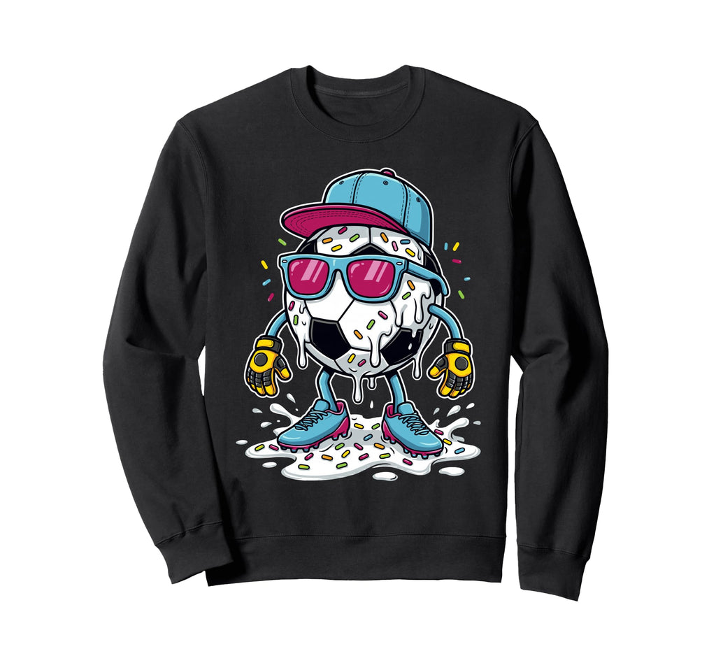 Soccer Ball Melting Ice Cream Drip Sweatshirt - Minimalist Print Unisex - T-Shirt, Sweatshirt, Hoodie