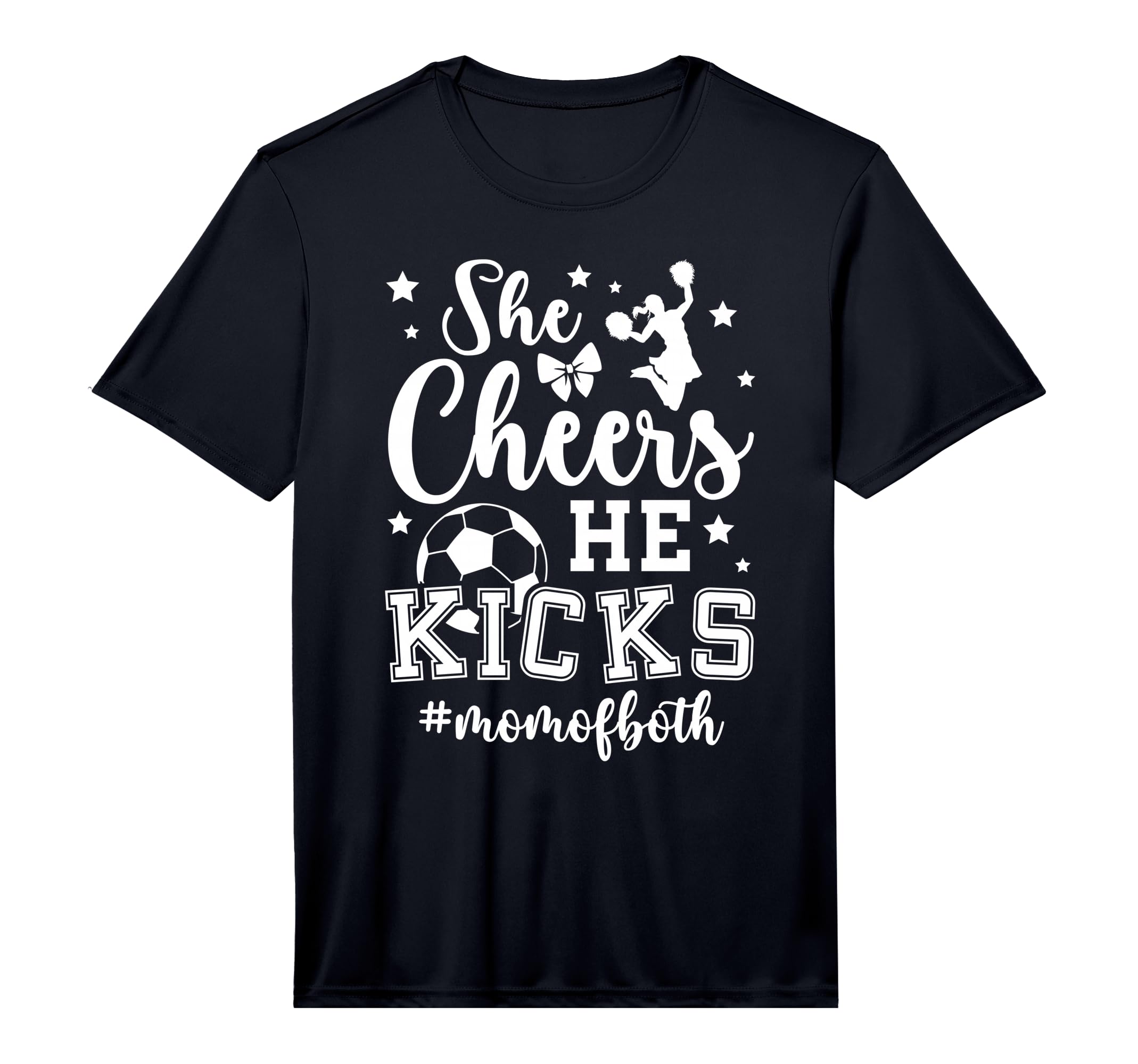 Mens She Cheers He Kicks Mom Both T-Shirt - Fun Novelty Design Men Women - T-Shirt, Sweatshirt, Hoodie