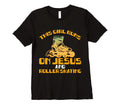 Rollerskate Funny Runs Jesus And Roller T-Shirt - Aesthetic Graphic Unisex - T-Shirt, Sweatshirt, Hoodie