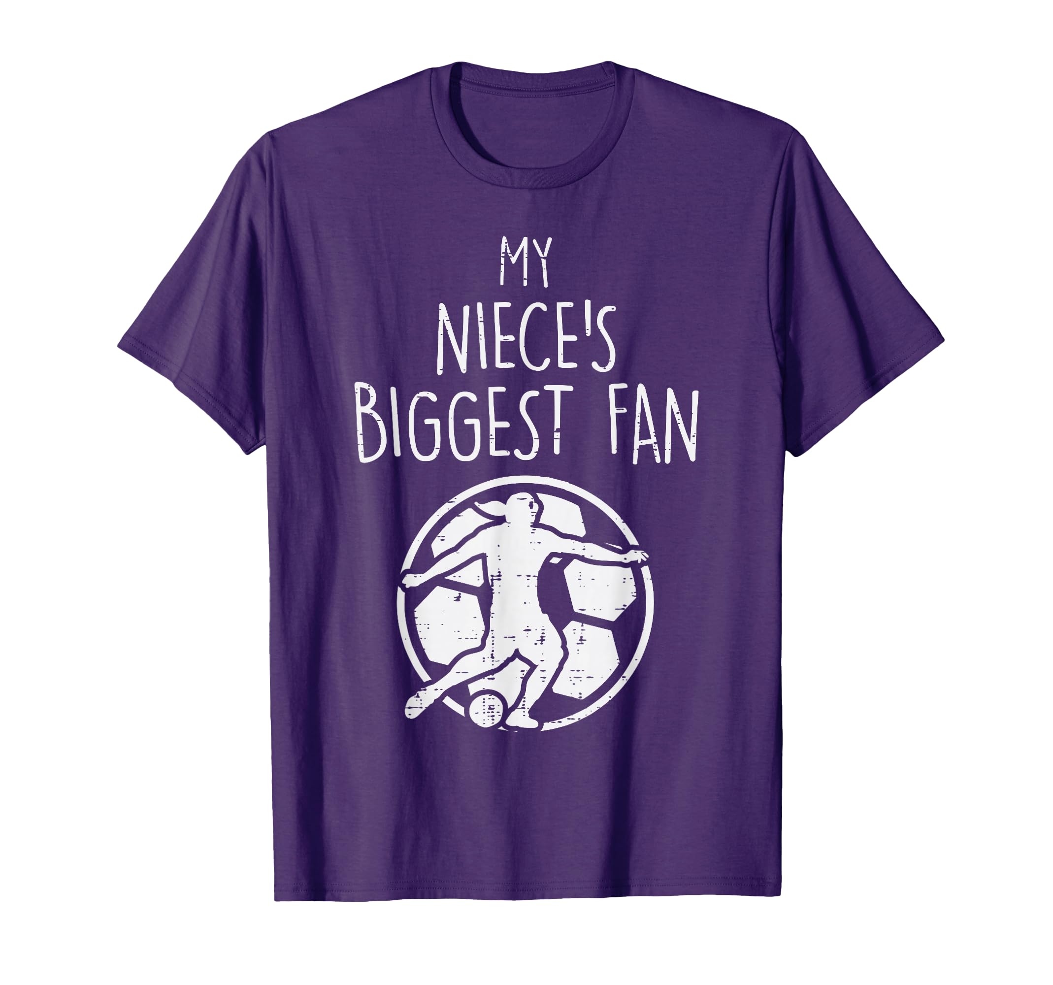 My Nieces Biggest Fan Soccer Football T-Shirt - Unique Graphic Unisex - T-Shirt, Sweatshirt, Hoodie
