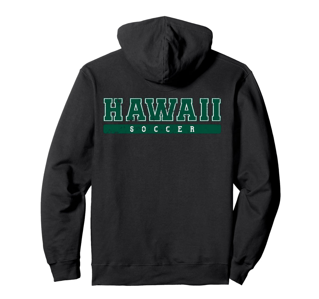 Hawaii Soccer Green Text Hoodie - Novelty Apparel for Adults - T-Shirt, Sweatshirt, Hoodie
