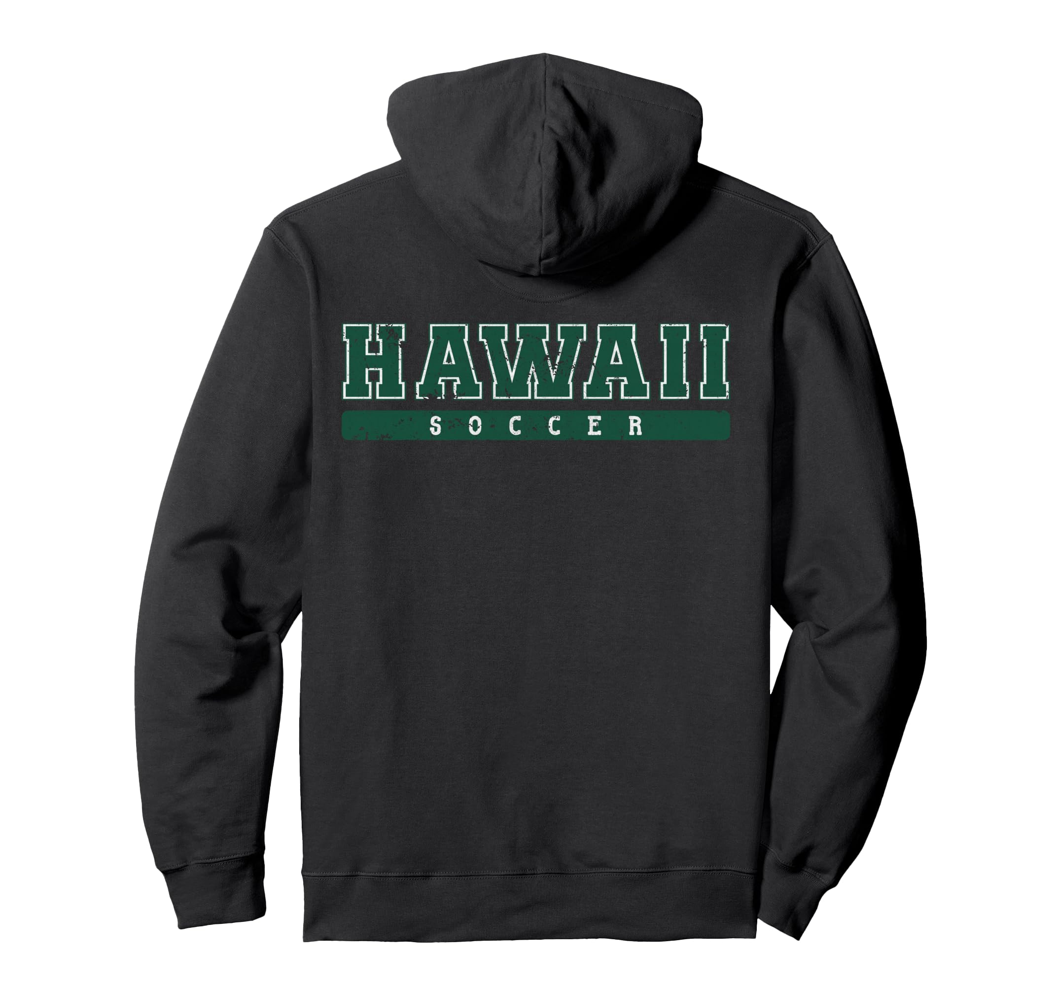 Hawaii Soccer Green Text Hoodie - Novelty Apparel for Adults - T-Shirt, Sweatshirt, Hoodie