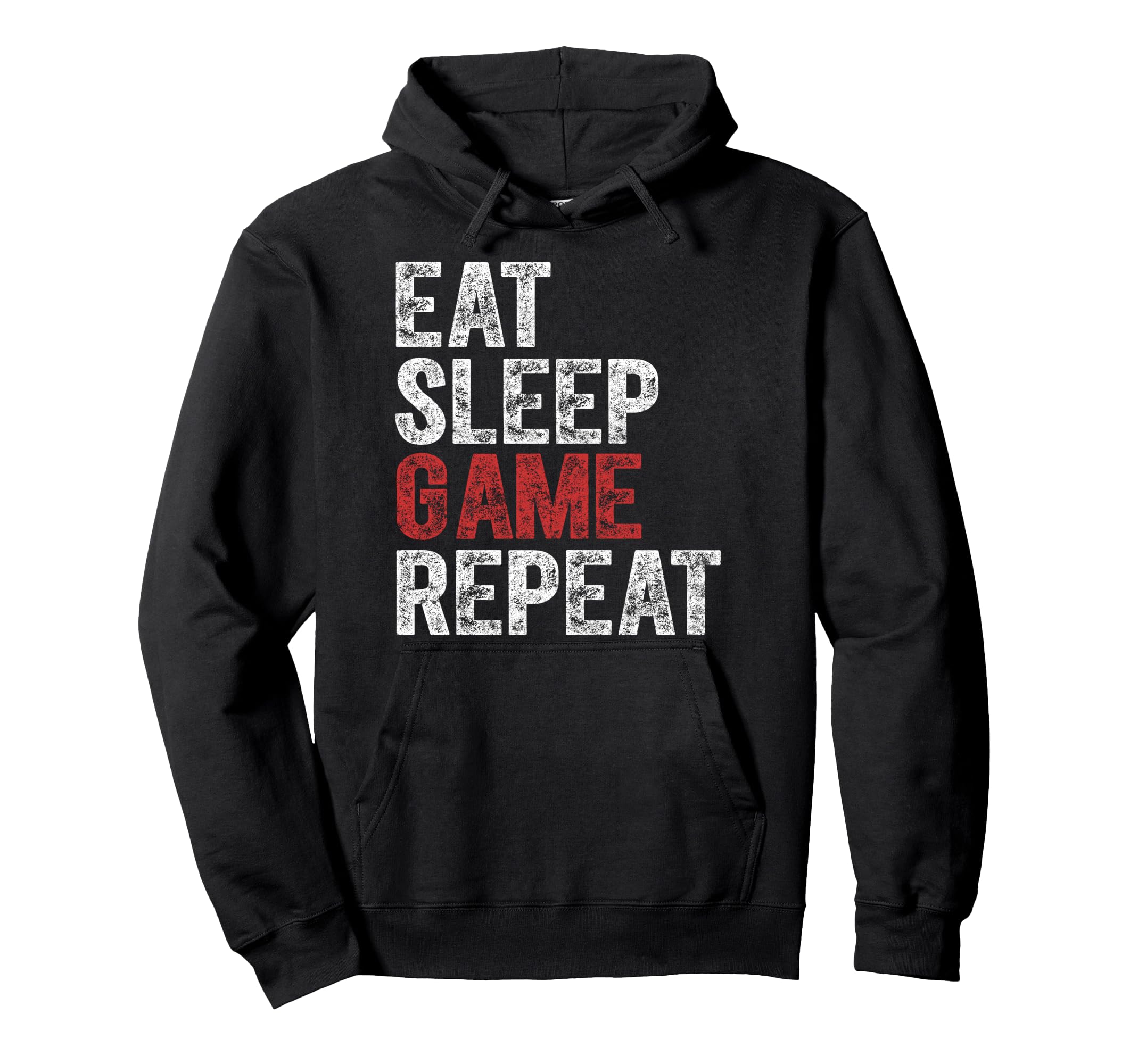 Funny Video Gamer Eat Sleep Game Repeat Hoodie - Fun Novelty Design Unisex - T-Shirt, Sweatshirt, Hoodie