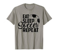 Eat Sleep Soccer Repeat Distressed T-Shirt - Unique Graphic for Adults - T-Shirt, Sweatshirt, Hoodie