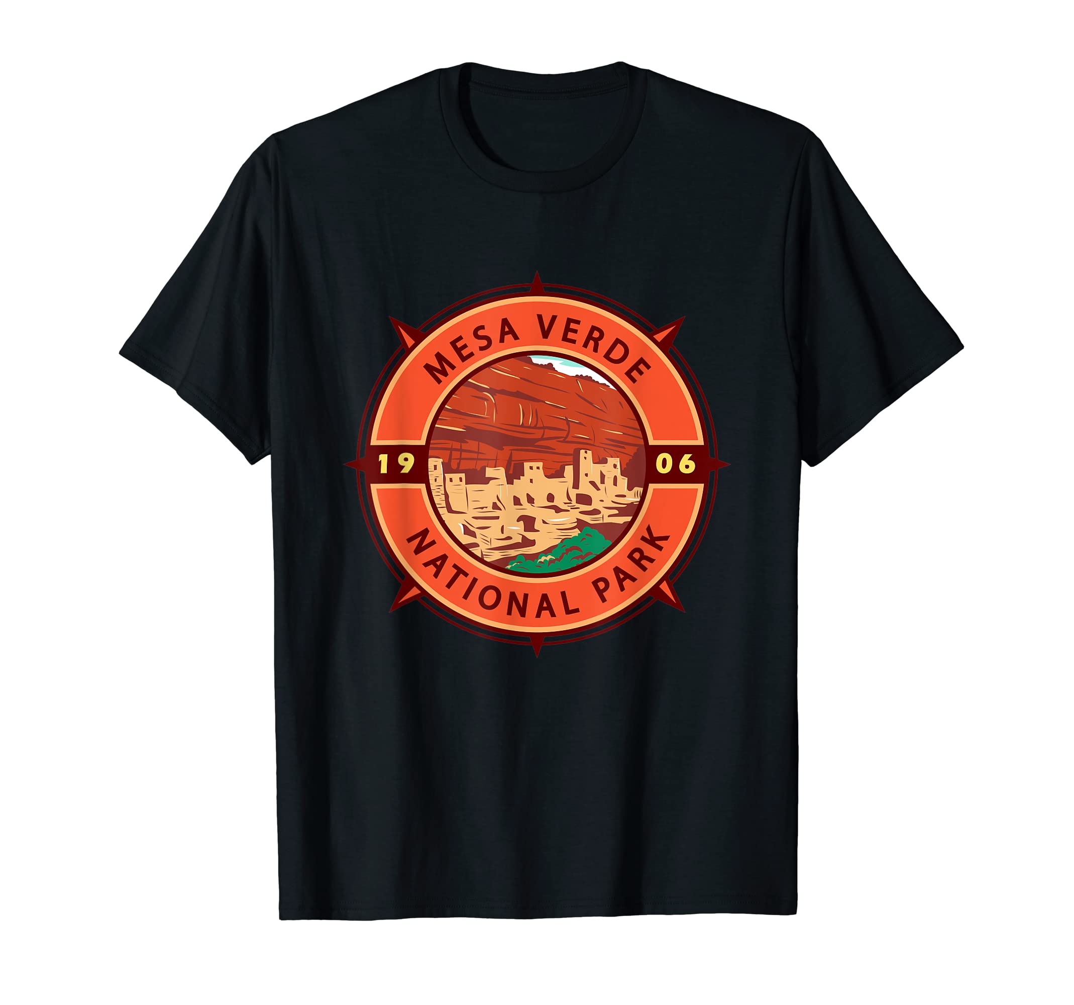 Mesa Verde National Park Compass T-Shirt - Casual Everyday Wear for Adults - T-Shirt, Sweatshirt, Hoodie