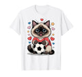 Kawaii Soccer Cat Just Who Loves T-Shirt - Unique Graphic for Adults - T-Shirt, Sweatshirt, Hoodie