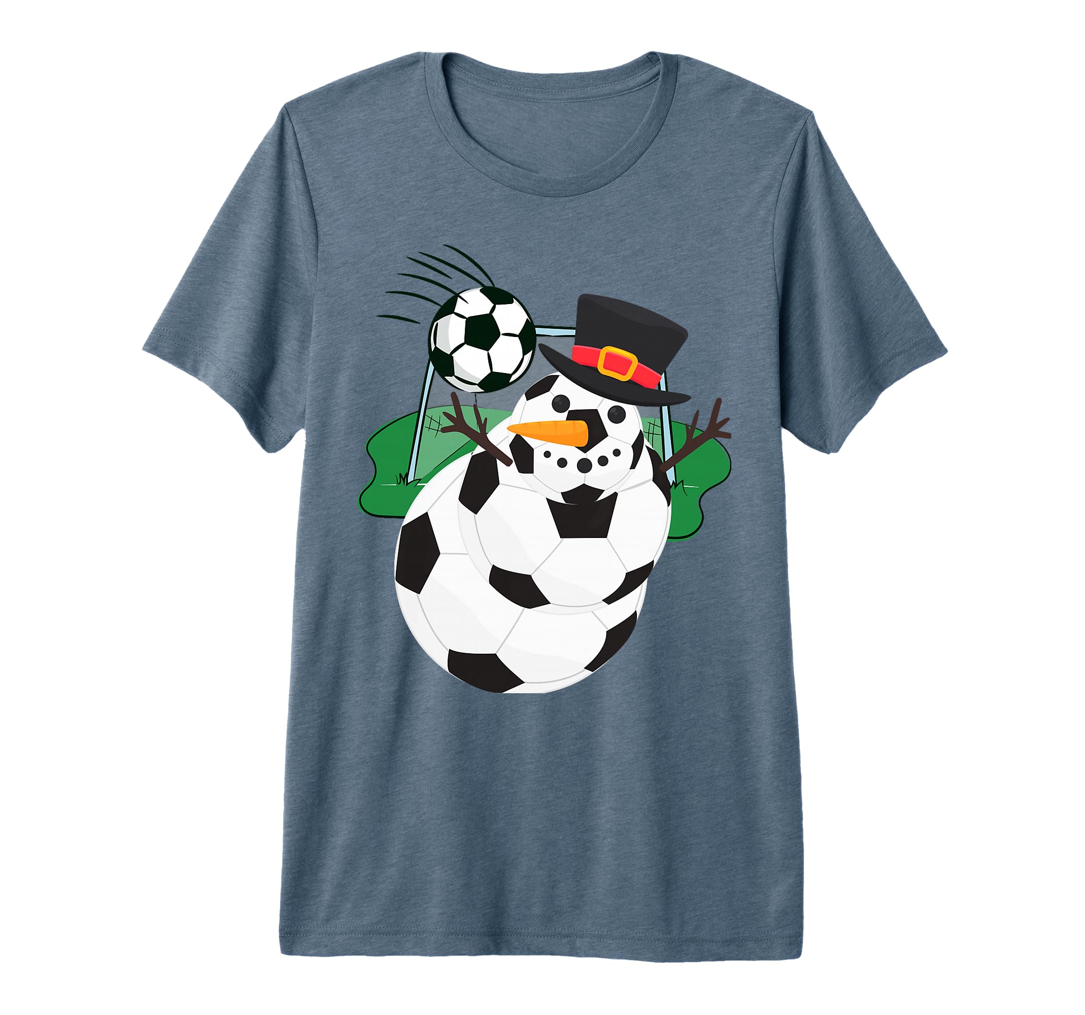 Soccer Balls Snowman Winter Sports Team T-Shirt - Trendy Graphic Unisex - T-Shirt, Sweatshirt, Hoodie