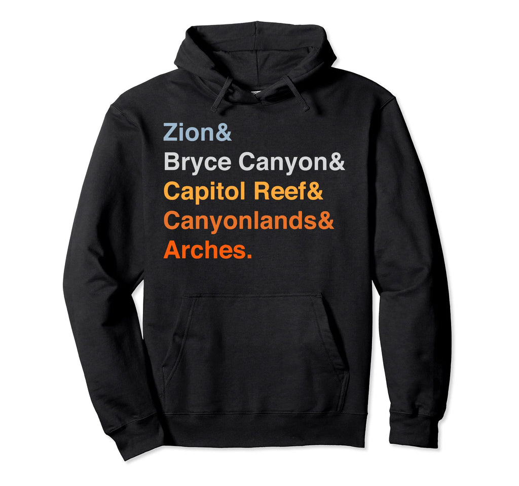 Utah Mighty Five National Parks Hoodie - Streetwear Style for Adults - T-Shirt, Sweatshirt, Hoodie