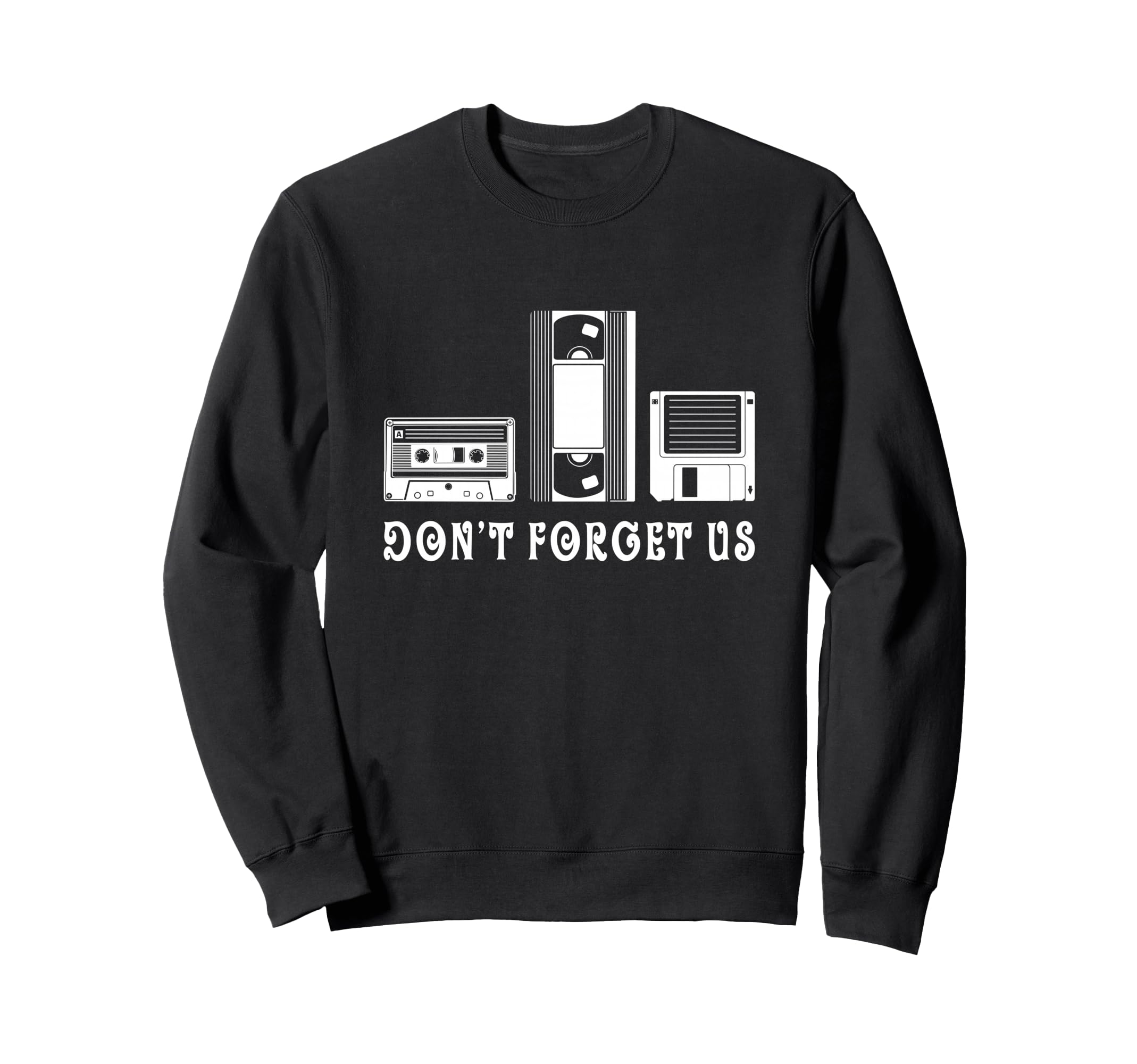 Cassette Tape Floppy Disc Sweatshirt - Minimalist Print Men Women - T-Shirt, Sweatshirt, Hoodie