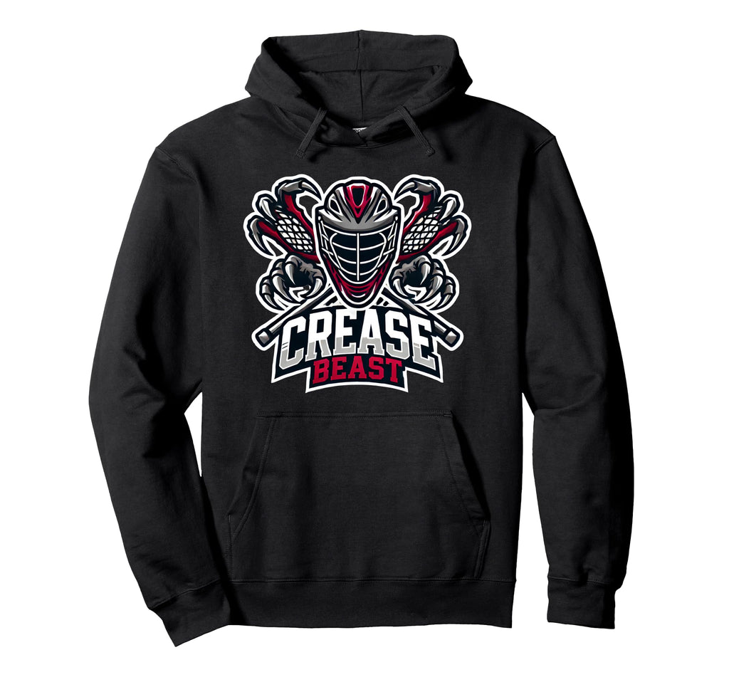 Lacrosse Goalie Crease Beast Funny Hoodie - Custom Art Print Men Women - T-Shirt, Sweatshirt, Hoodie