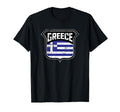 Greece Soccer Country Flag Crest T-Shirt - Custom Art Print Men Women - T-Shirt, Sweatshirt, Hoodie