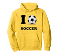 I Love Heart Soccer Ball Futbol Hoodie - Trendy Graphic Unisex - T-Shirt, Sweatshirt, Hoodie