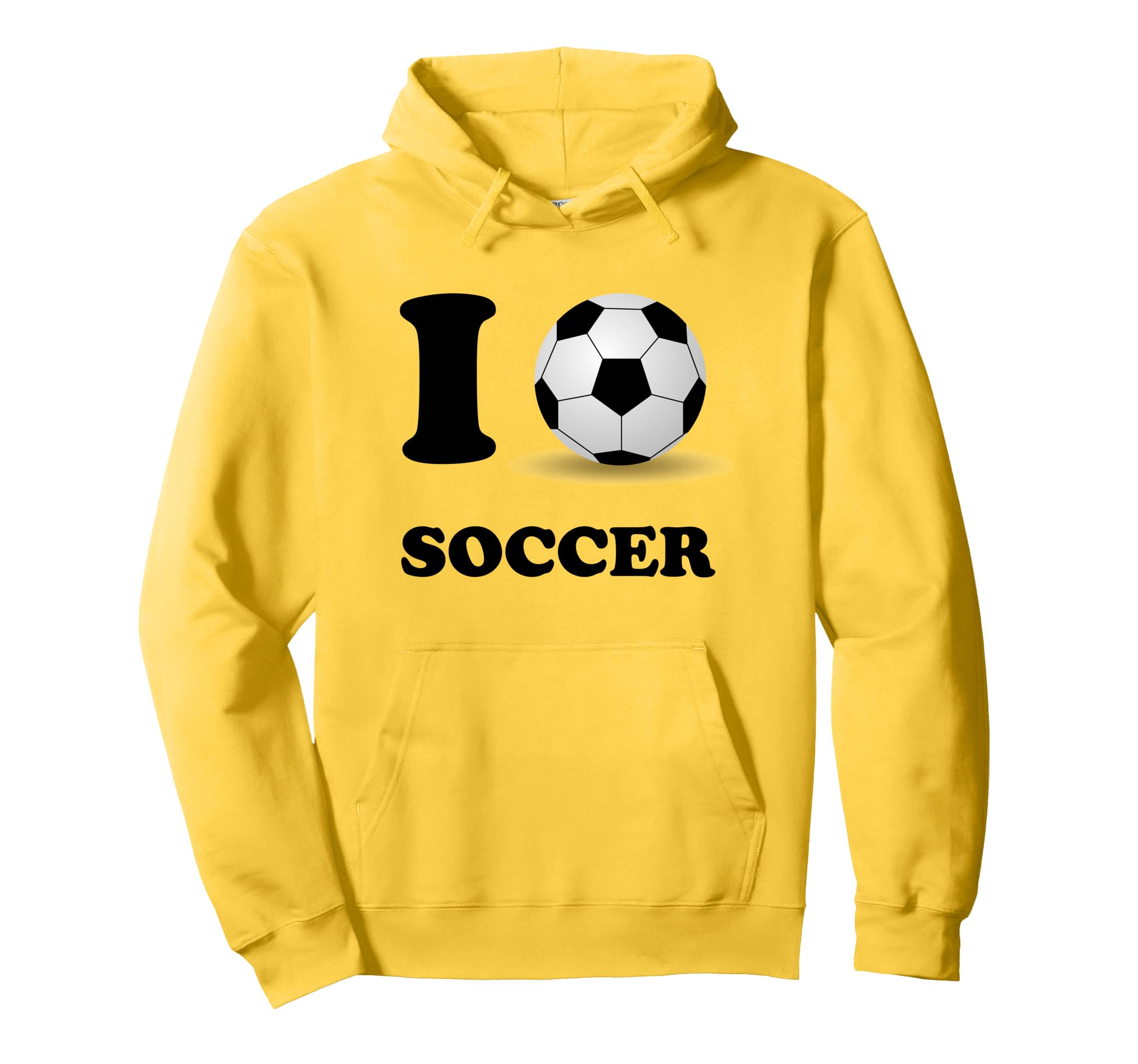 I Love Heart Soccer Ball Futbol Hoodie - Trendy Graphic Unisex - T-Shirt, Sweatshirt, Hoodie