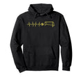 Funny Soccer Heartbeat Ecg Football Hoodie - Trendy Graphic for Adults - T-Shirt, Sweatshirt, Hoodie