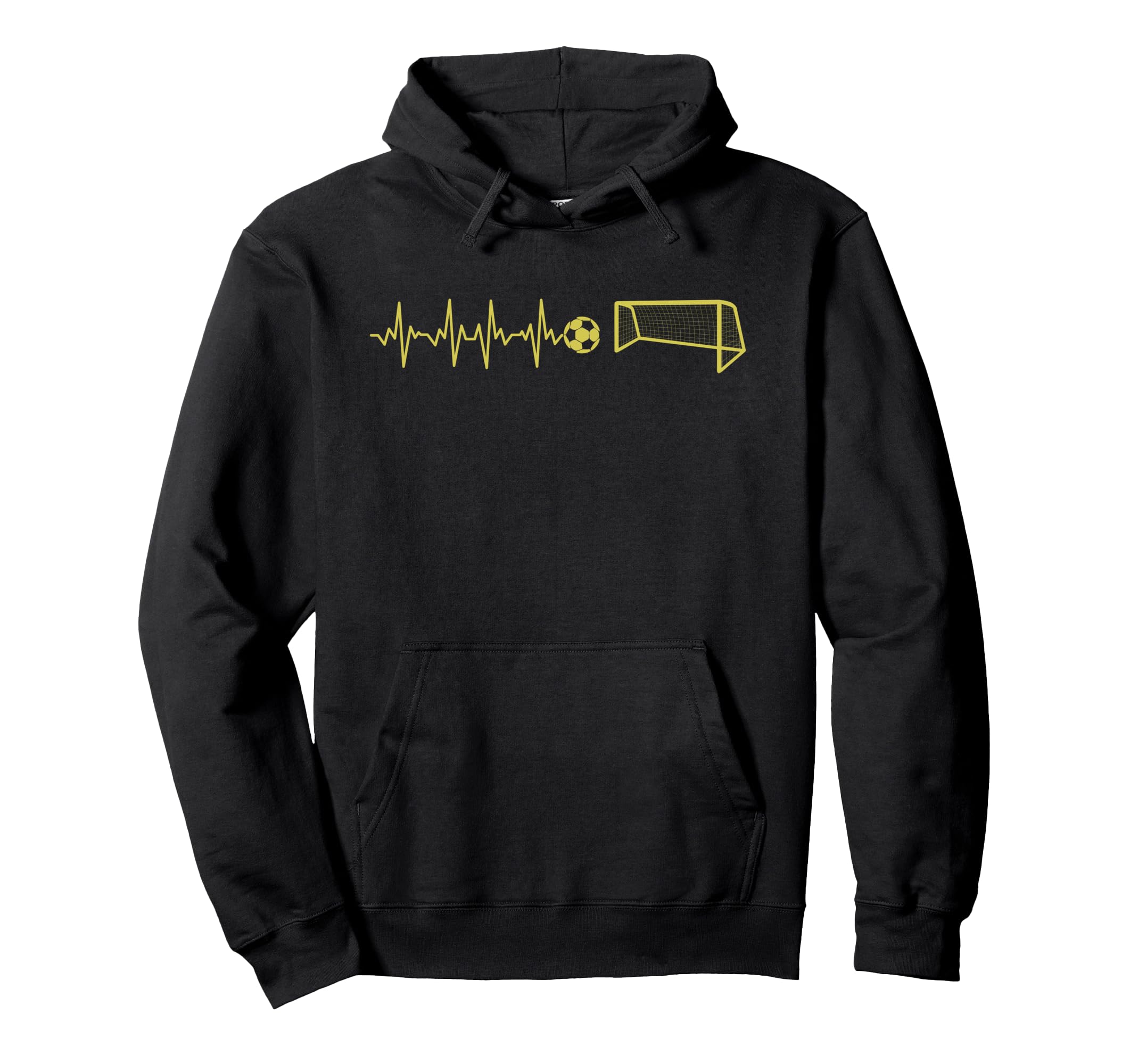 Funny Soccer Heartbeat Ecg Football Hoodie - Trendy Graphic for Adults - T-Shirt, Sweatshirt, Hoodie