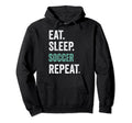 Eat Sleep Soccer Repeat Hoodie - Graphic Print Unisex - T-Shirt, Sweatshirt, Hoodie