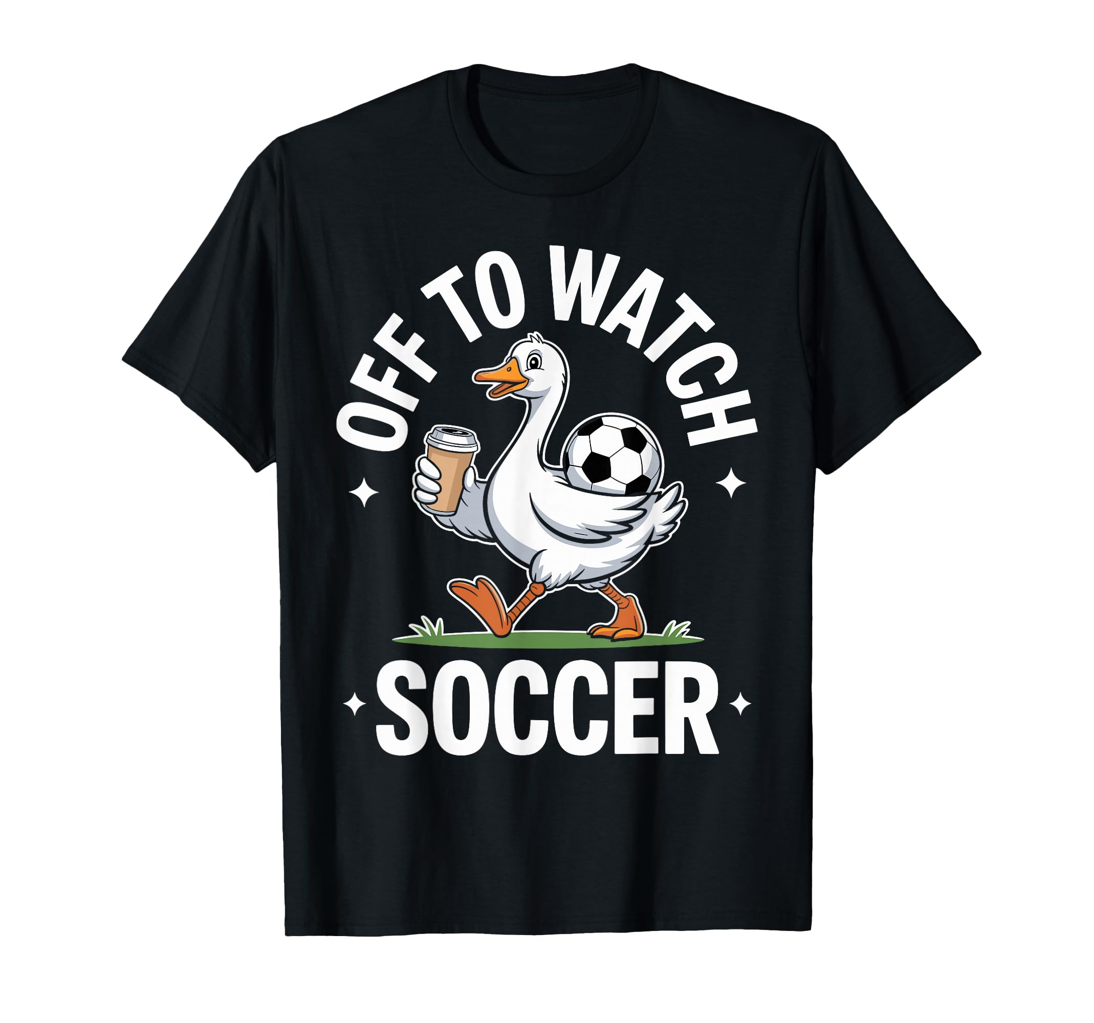 Funny Soccer Duck Coffee Sports T-Shirt - Casual Everyday Wear for Adults - T-Shirt, Sweatshirt, Hoodie